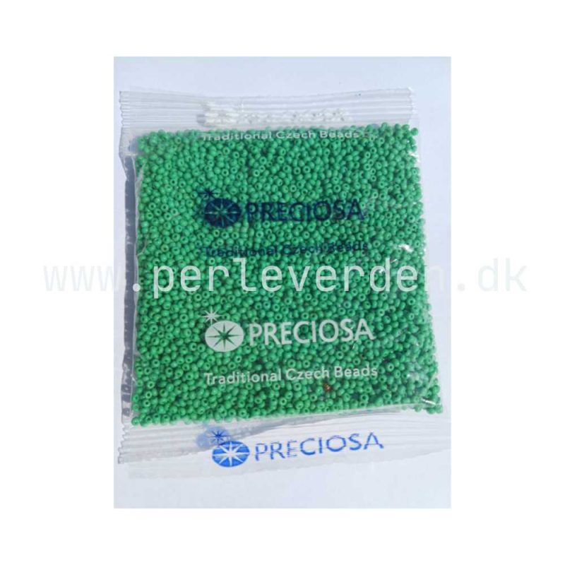 50 gram rocailles perler grøn størrelse 11/0