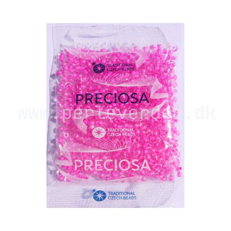 50 gram rocailles perler pink color lined størrelse 6/0